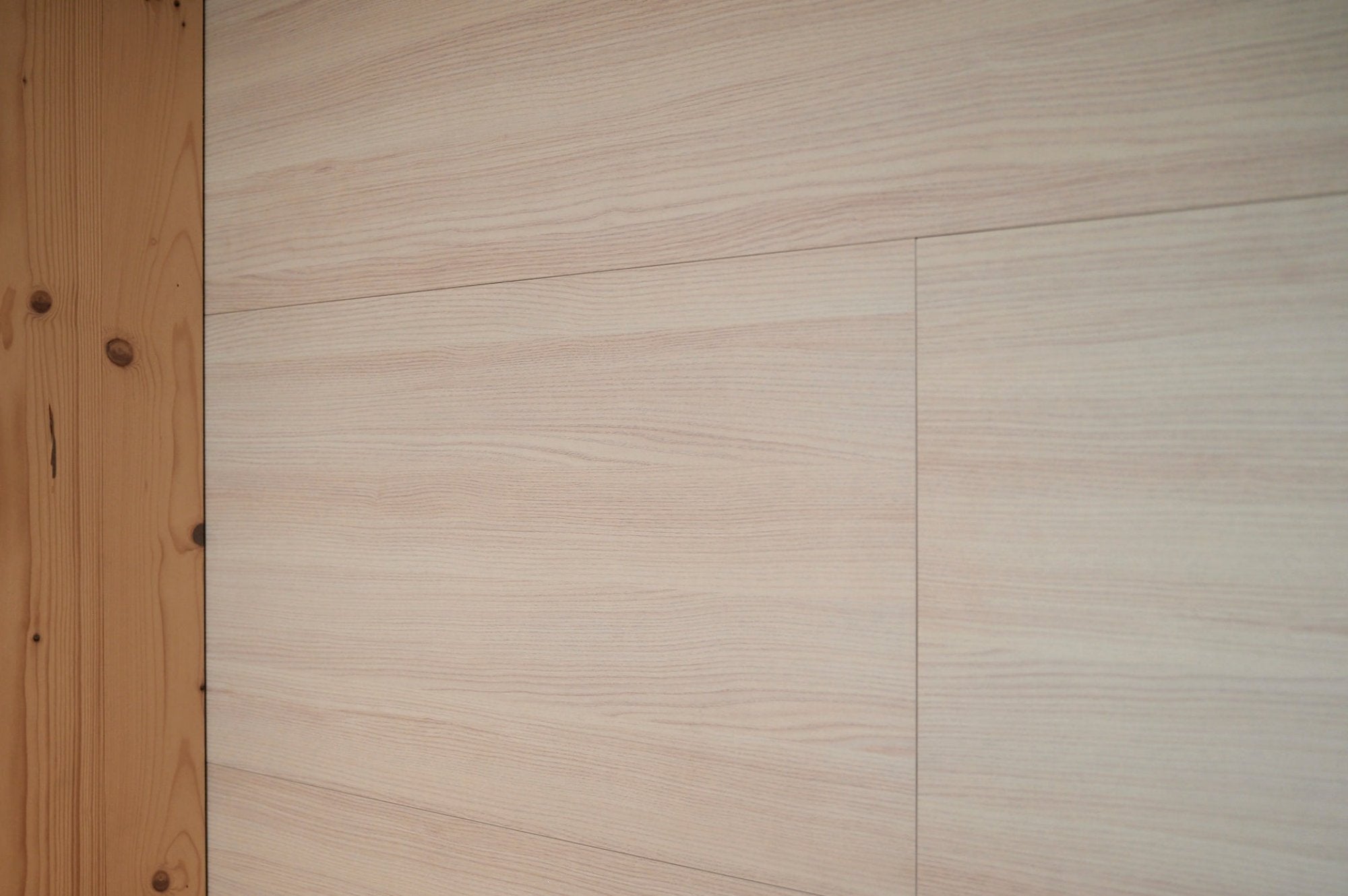 Designplatte Esche Dekor hell