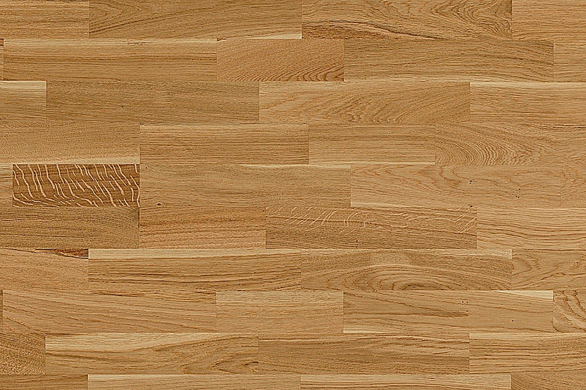 Parkett 3-Stab Eiche natur geschliffen Mattlack