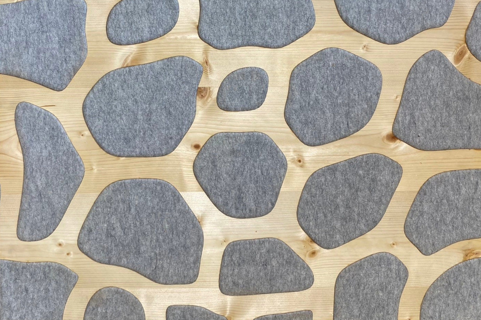 Akustik Rahmenelement Silbergrau / Tanne