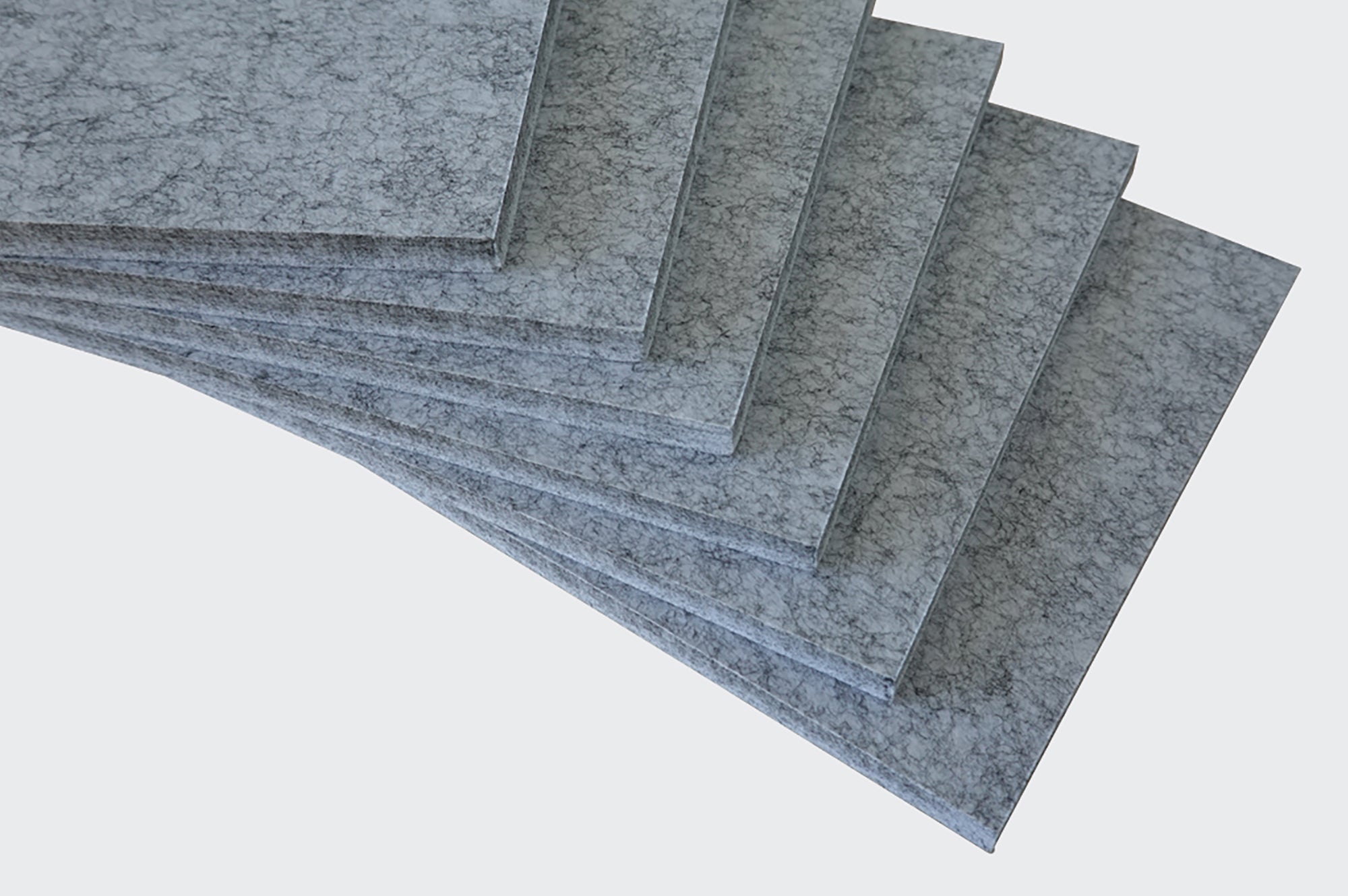 Akusitk Elemente PET Recycling Filz weiss, grau, anthrait