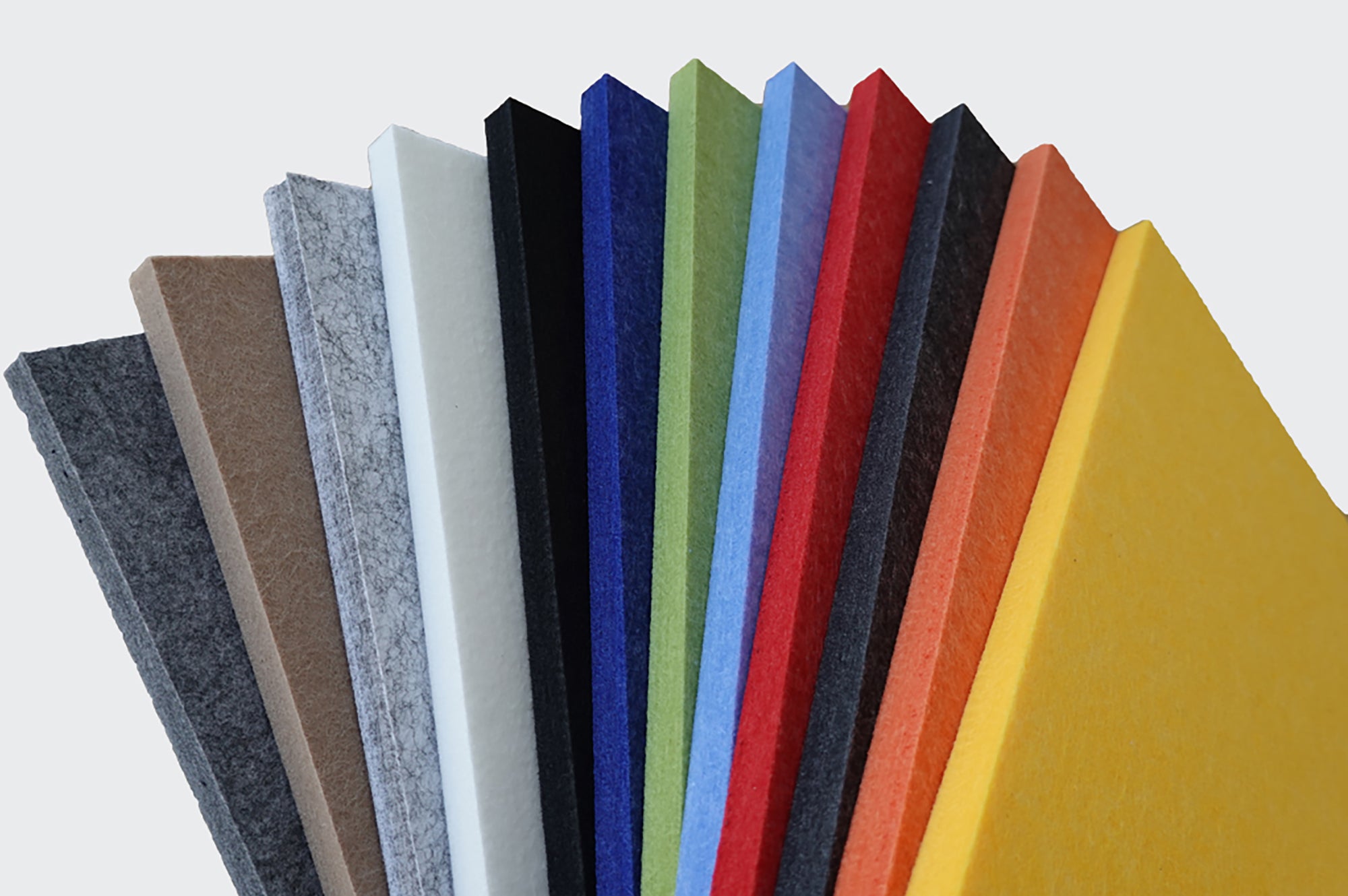 Akusitk Elemente PET Recycling Filz weiss, grau, anthrait